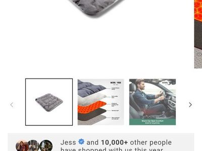 Natur.Wide 18" USB to usb-C Powered Electric Heating Cushion Heated Pad for Chair, Car, & Pets - Gray