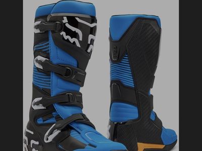 Fox Racing Comp Motocross Dirt Bike Boots - Blue/Black