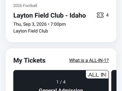 4 Layton Field Club Pass for September 3, 2026 vs Idaho