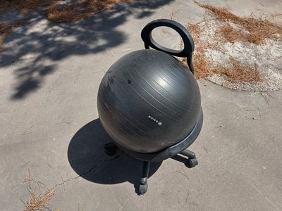 Gaiam Ultimate Swivel Balance Ball Chair - Black Exercise Stability Chair