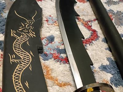 Black Dragon Naginata sword set