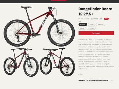 Salsa Rangefinder Deore 27.5+ Hardtail Mountain Bike - Medium