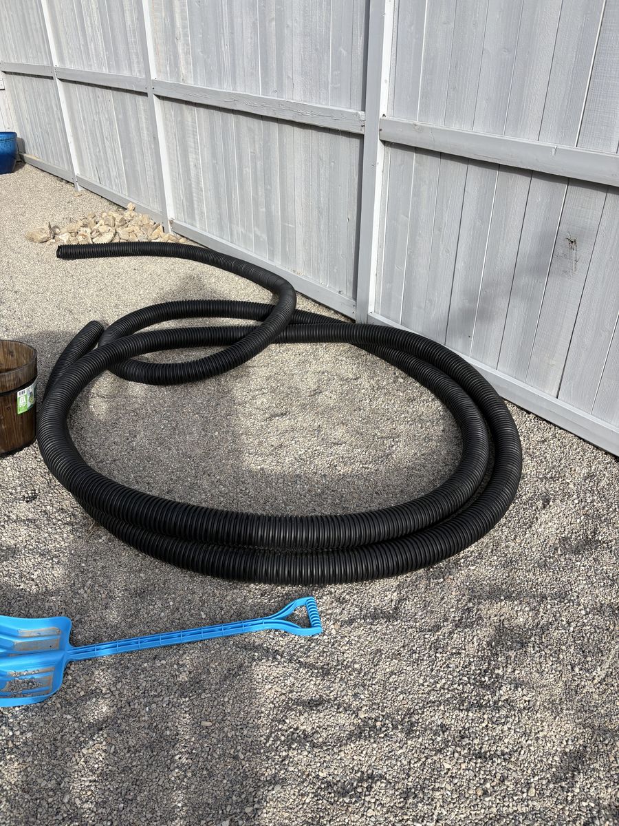 Free - 25’ perforated French drain pipe