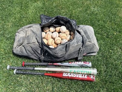 Rawlings Bat Bag with Easton & Louisville Slugger Bats, Baseballs - Practice Bundle