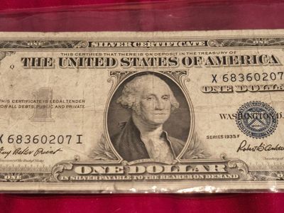 Vintage 1935 F Series $1 Silver Certificate One Dollar Bill Paper Money Note