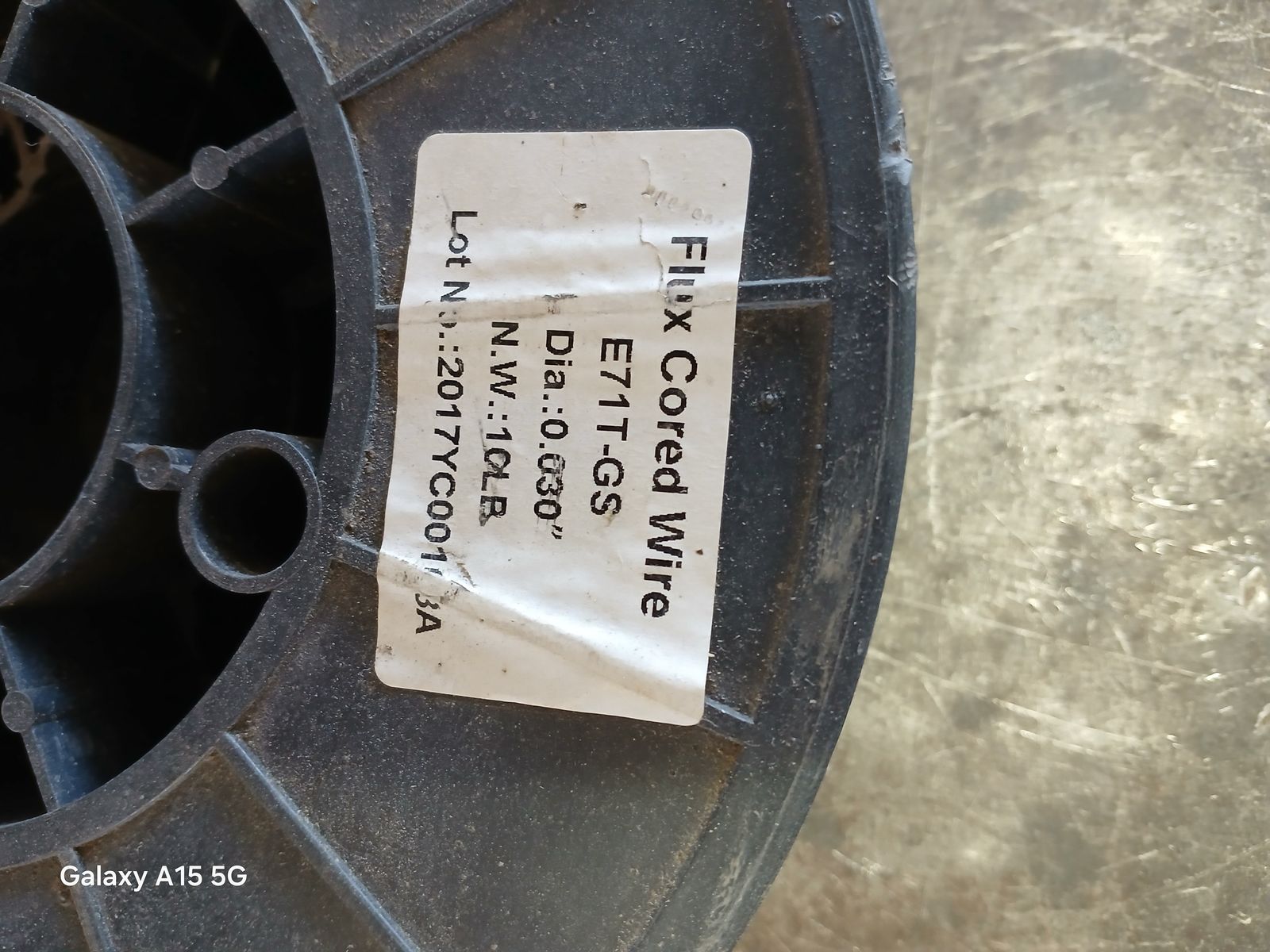 MIG welding wire, flux core, 5 lbs