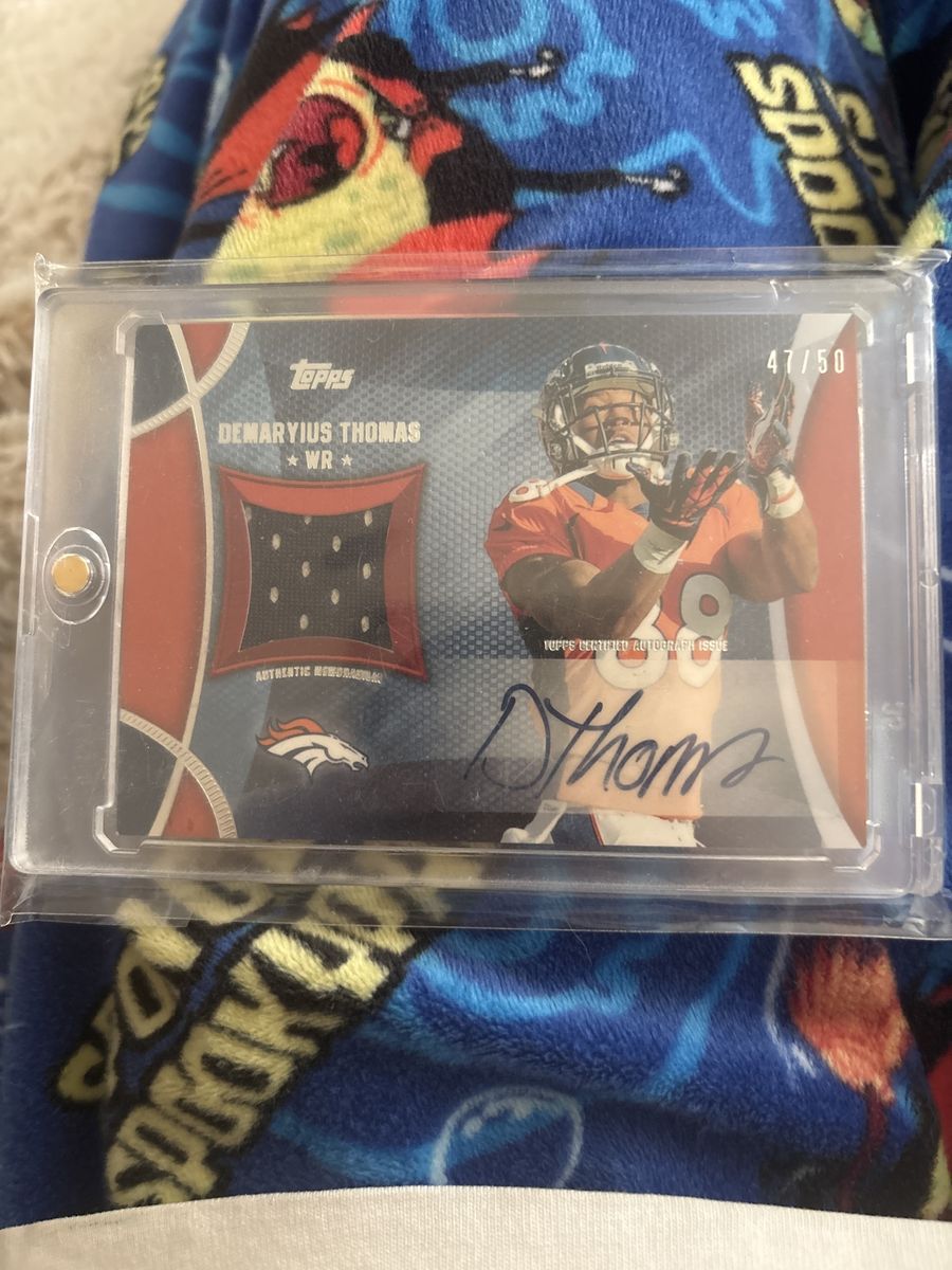 Topps Demaryius Thomas WR Authentic Memorabilia Auto Card #47/50 Denver Broncos