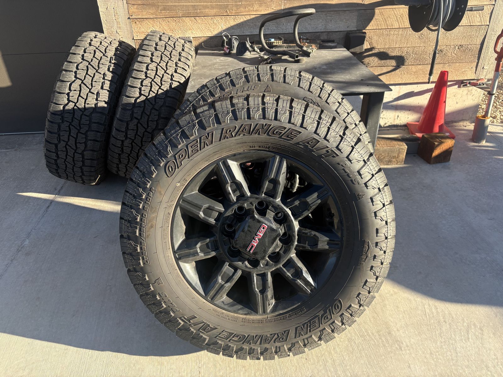 Chevy GMC 3500 2500 Wheels with LT295/65 R 20 tires. 8 x 180 wheels.