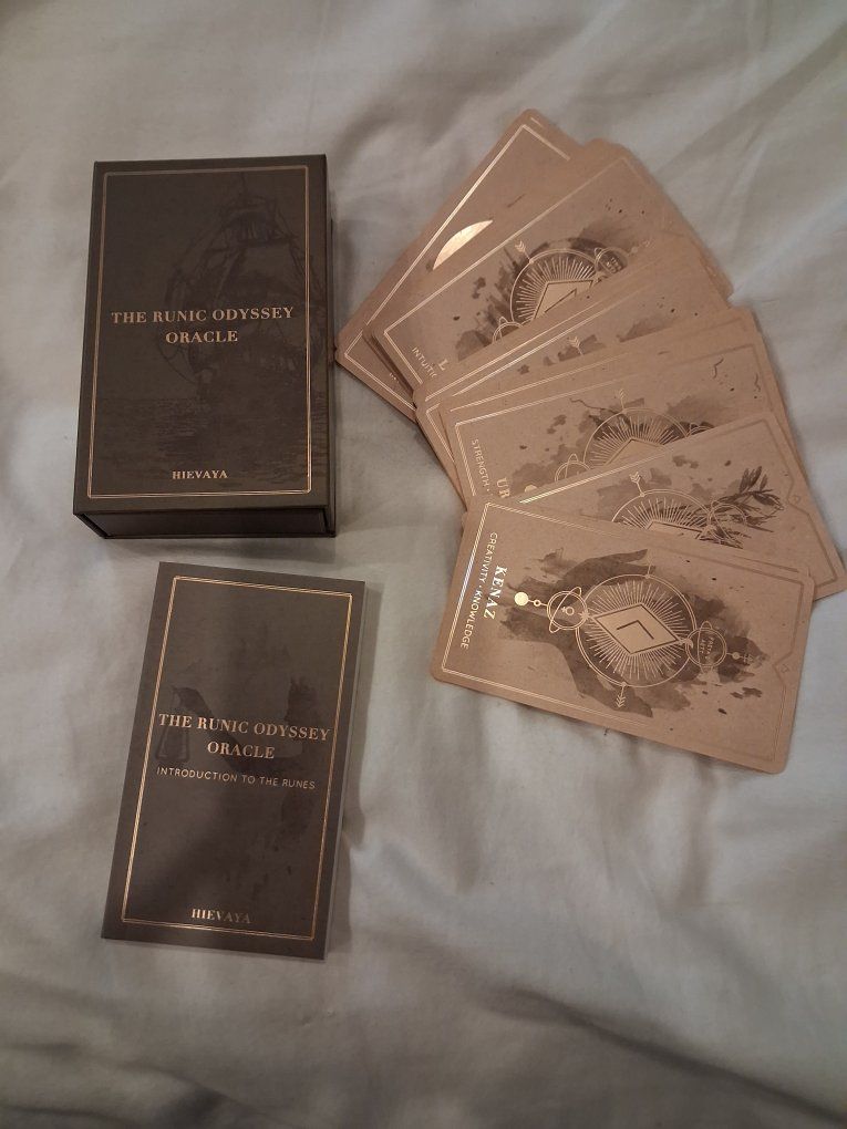 The Runic Odyssey Oracle Deck by Hievaya with Guidebook