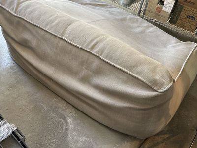 Restoration Hardware Ibiza Chaise Outdoor Bean Bag Lounger — 63 in., Beige