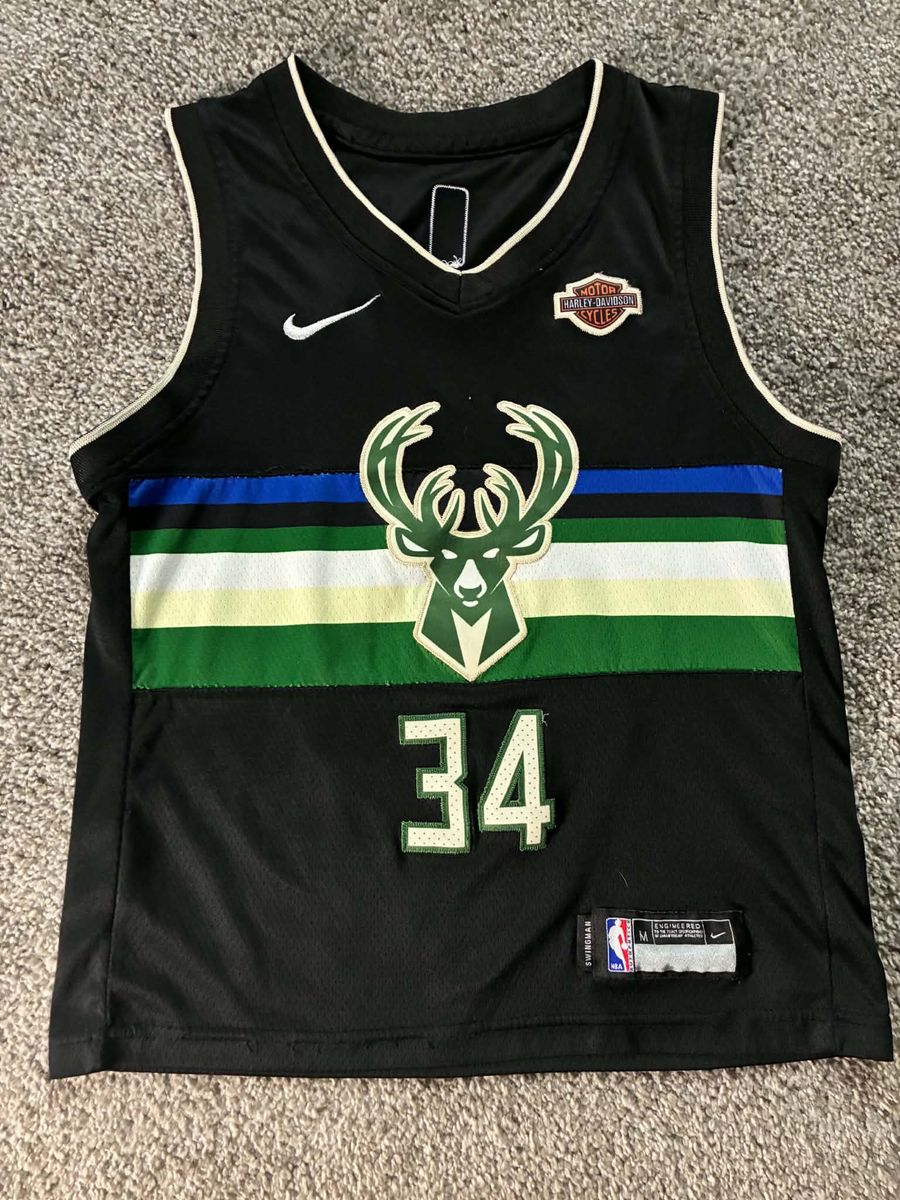 Nike Antetokounmpo #34 Bucks Swingman  Basketball 2019-2020 Jersey Size Youth Medium