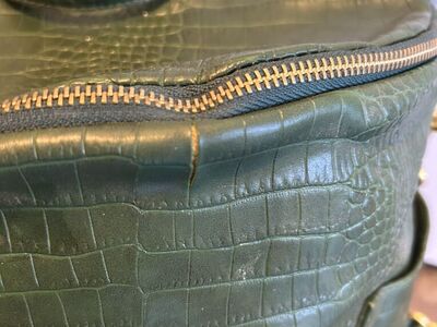 Fawn Green Reptile Diaper Bag