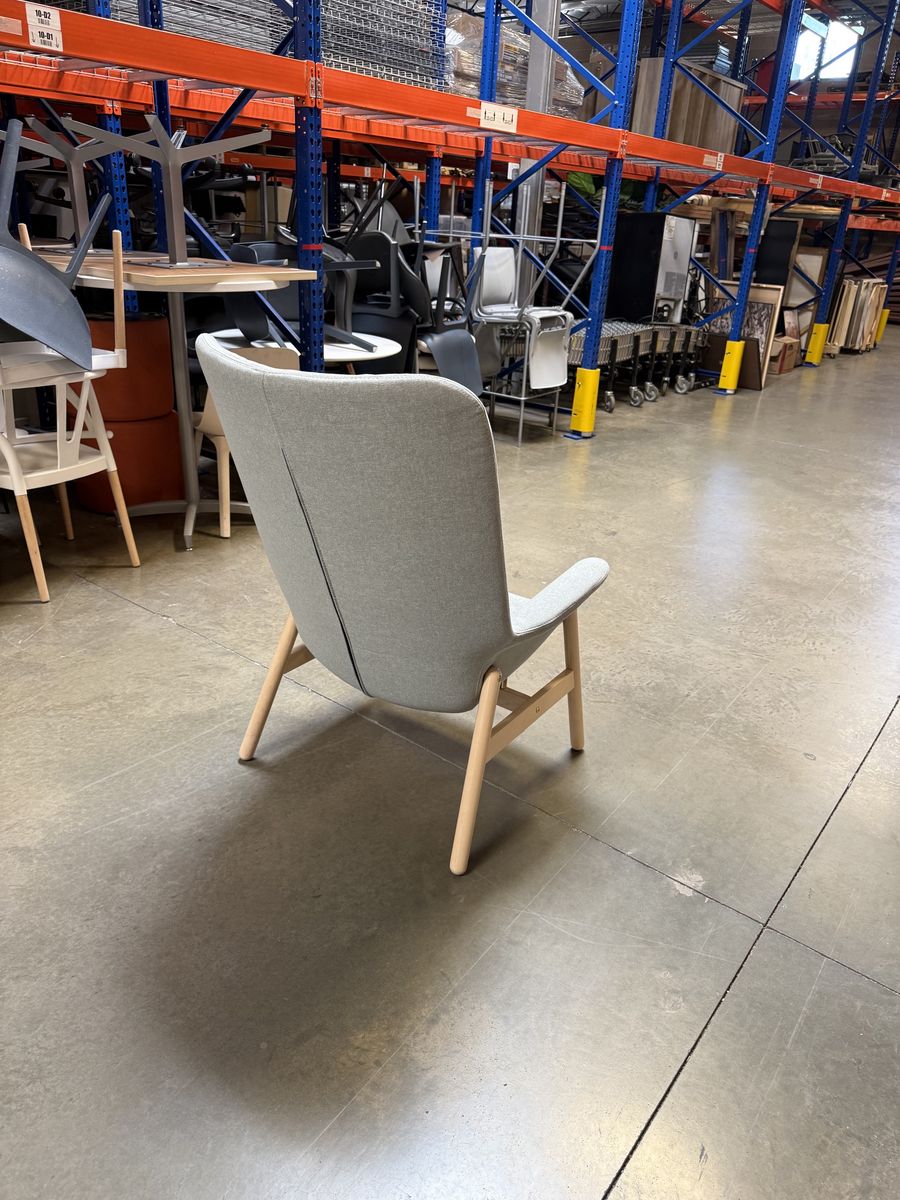 High-Back Green Padded Armchair