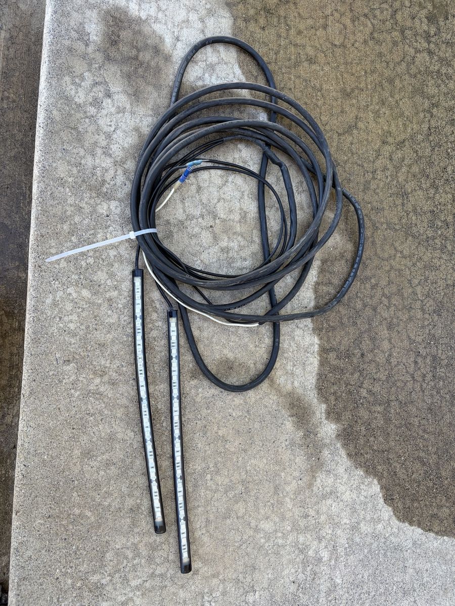 Pair of LED Light Strips with Heavy Duty Wiring Cable Harness