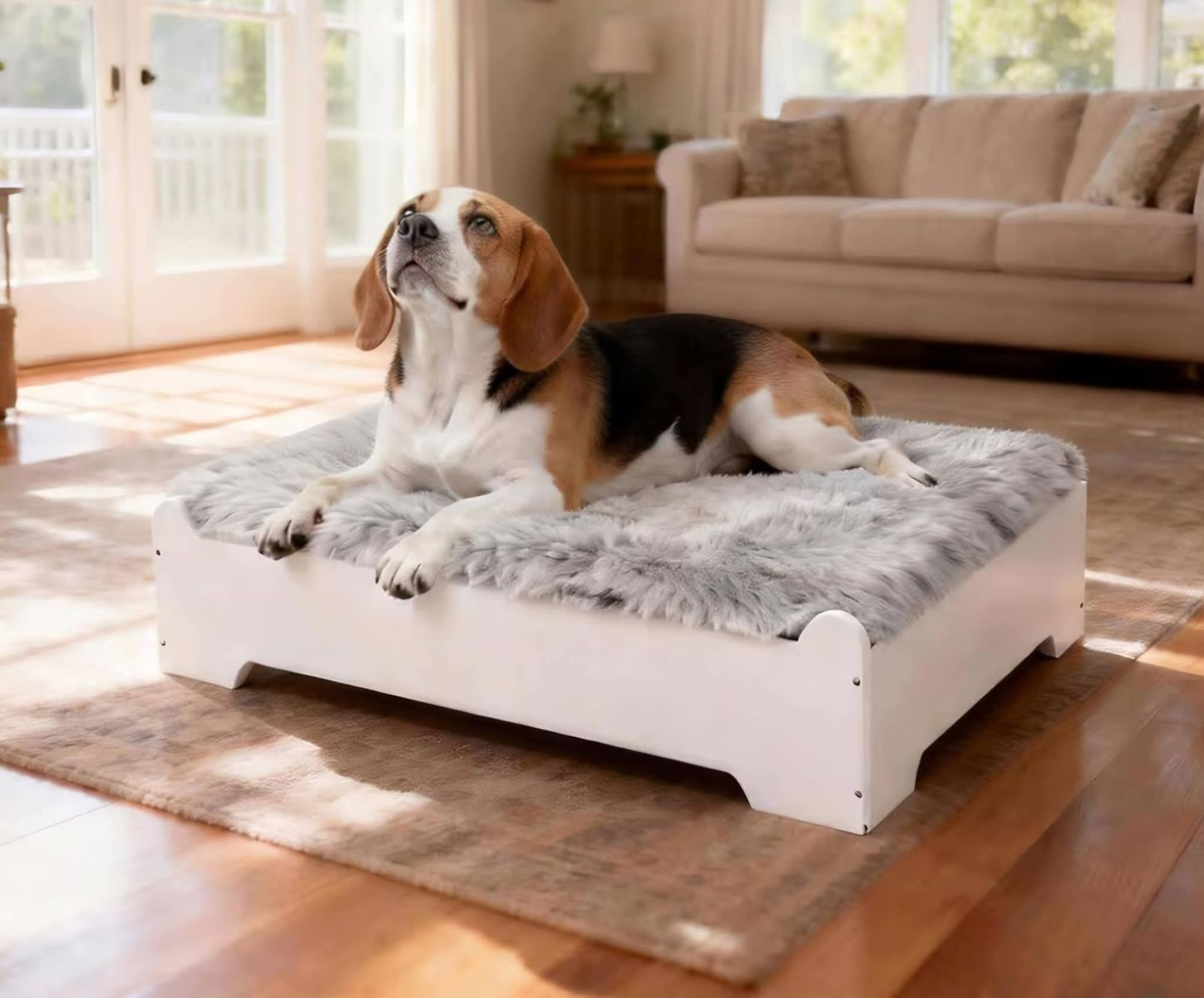 Medium elevated dog bed