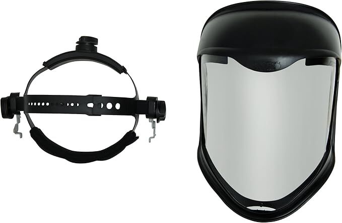 Honeywell Uvex Bionic Face Shield with Clear Polycarbonate Visor and Anti-Fog/Hard Coat