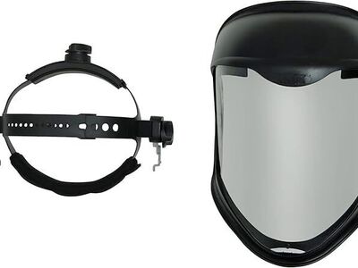 Honeywell Uvex Bionic Face Shield with Clear Polycarbonate Visor and Anti-Fog/Hard Coat
