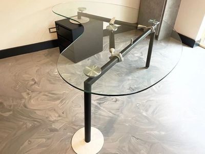 Glass Top Executive Desk