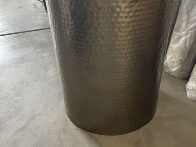 Manila Cylinder Drum Side Table Gold - Threshold