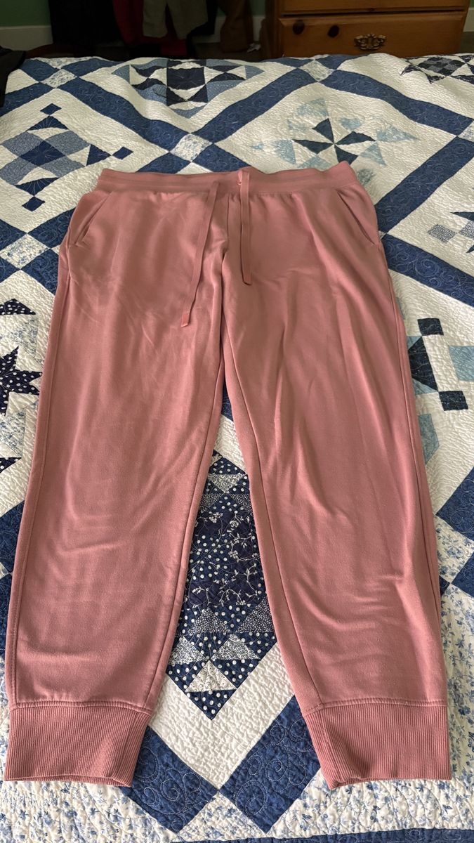 Pink fleece joggers