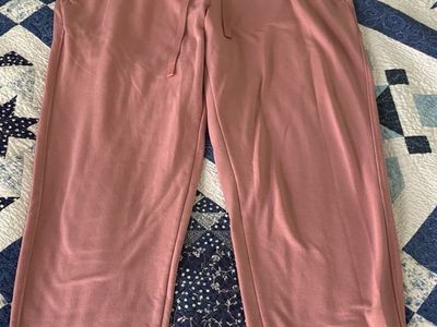 Pink fleece joggers
