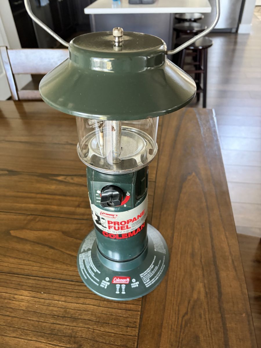 Coleman Propane Fuel Lantern with Hard Case - Green, Portable Camping Light