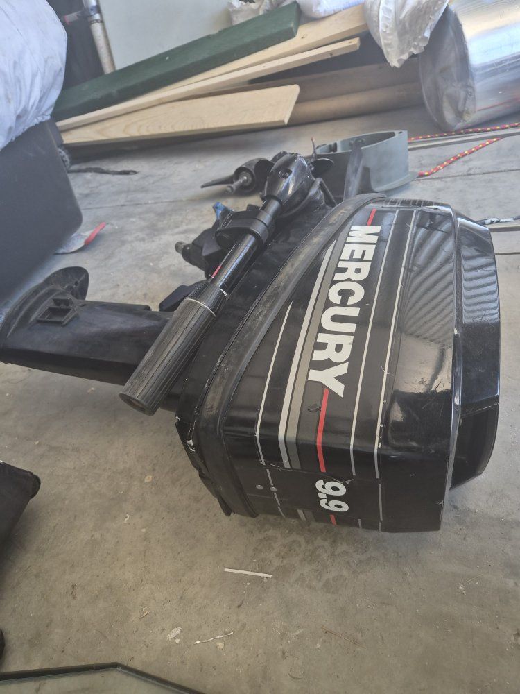 Mercury 9.9 HP Outboard Boat Motor - Used, Good Condition