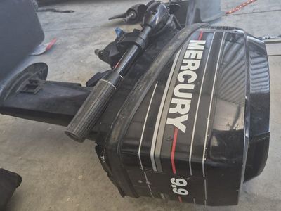 Mercury 9.9 HP Outboard Boat Motor - Used, Good Condition