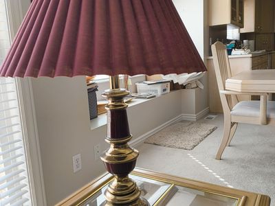 burgundy lamp