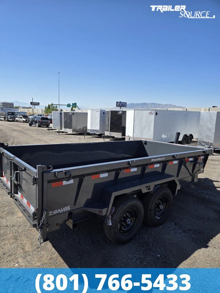 7x14 Lamar DT Dump Trailer - 24" Sides - 14K GVWR - 7 Gauge Floor, Telescopic
