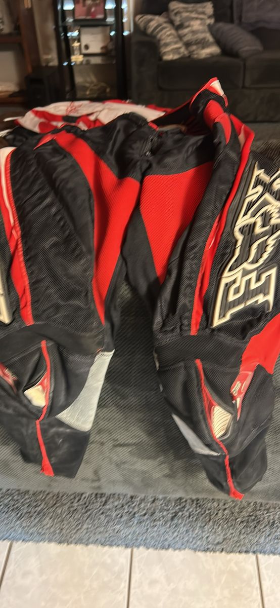Fox Racing Motocross Gear Set - Jersey & Riding Pants - Red and Black