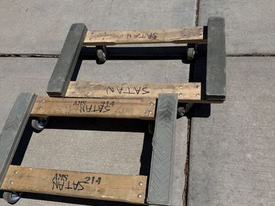 Heavy-Duty Wooden Furniture Dolly Set - 2 Pcs with Casters for Easy Moving
