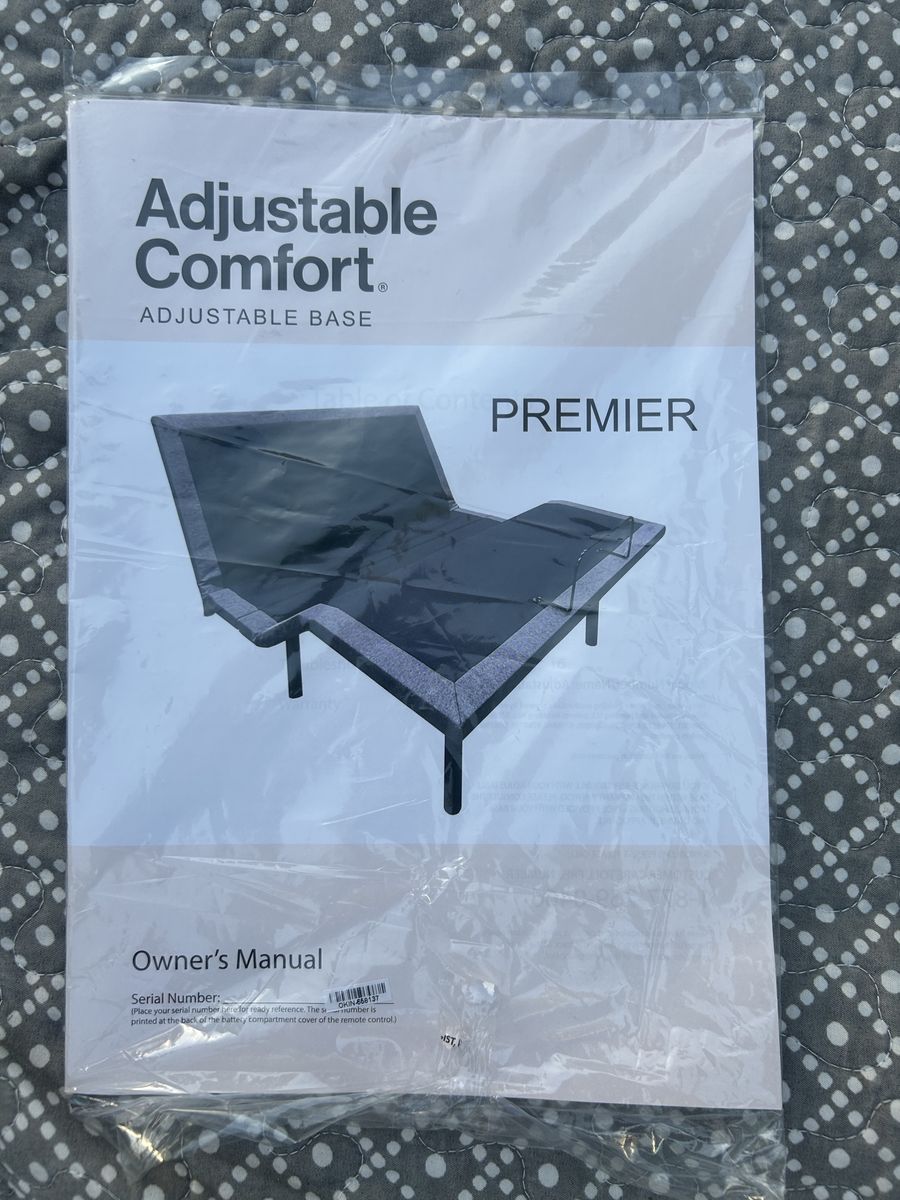 Twin XL Adjustable Comfort Premier Adjustable Base with remote control