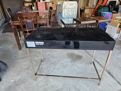 Black and gold desk