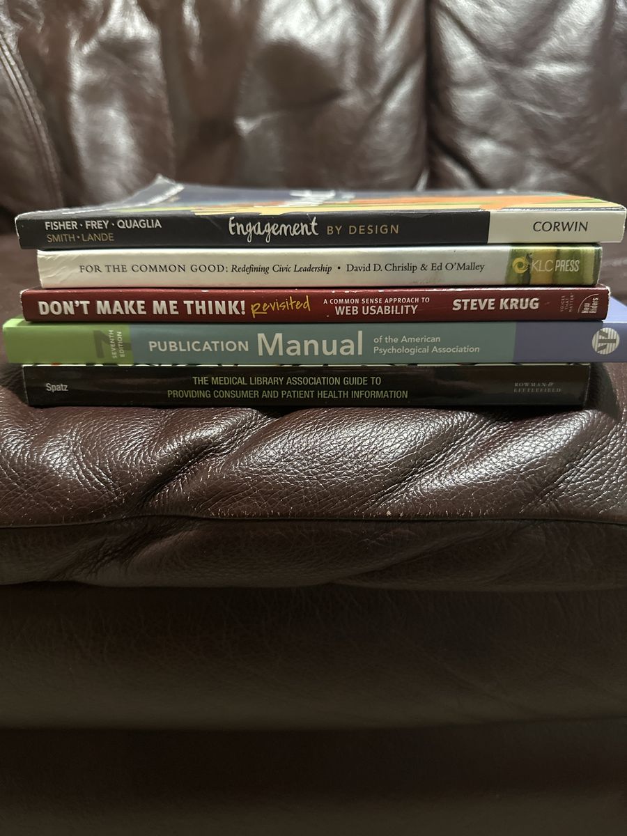 Lot of 5 Higher Education & Reference Books: Engagement, Don't Make Me Think, Publication Manual & More