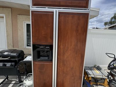 Used KitchenAid Side-by-Side Refrigerator with Custom Wood Panels & Ice/Water Dispenser OBo