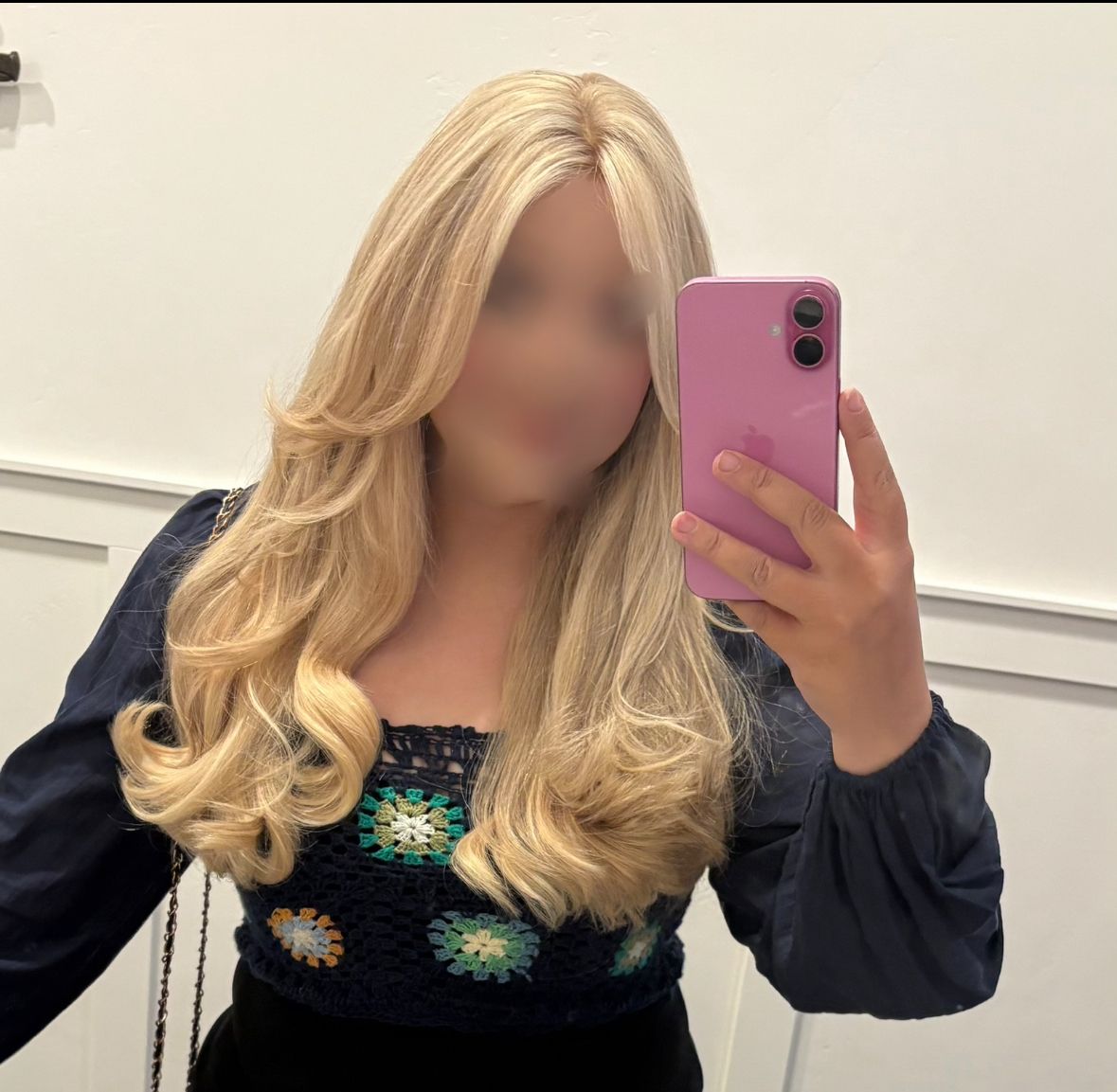 Human Hair Blonde Lace Wig Long 24”