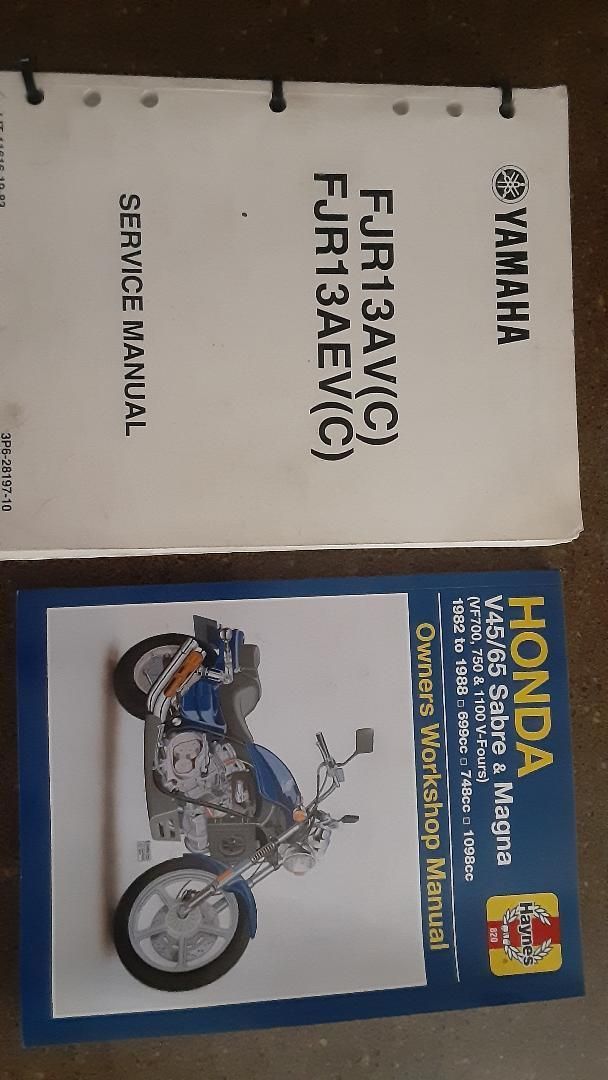 Two Manuals, (I) Honda V45 V65 , (I) Yamaha FJR.
