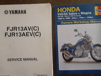 Two Manuals, (I) Honda V45 V65 , (I) Yamaha FJR.