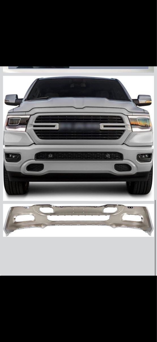 2019-2023 RAM 1500 Chrome Bumper With Fog Light Openings