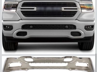 2019-2023 RAM 1500 Chrome Bumper With Fog Light Openings