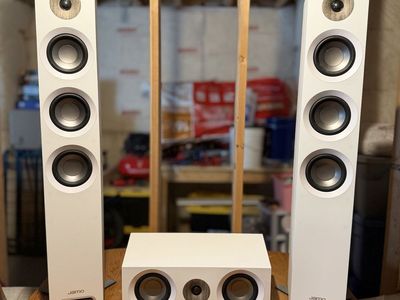Jamo S 809 White Tower Speaker Pair and S 83 Center Channel Speaker