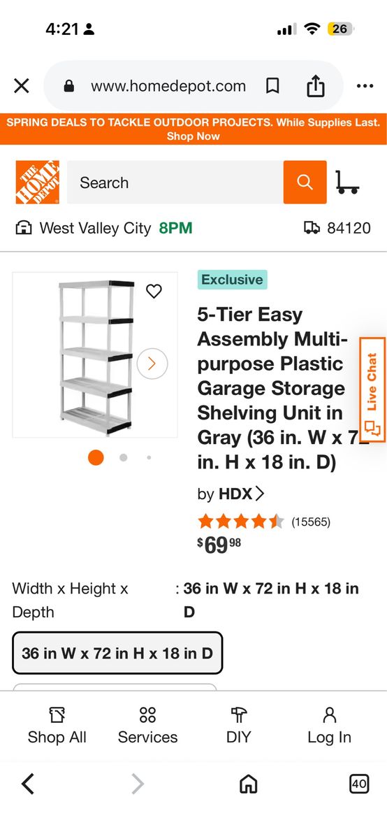 5tier easy assembly multi purpose shelving