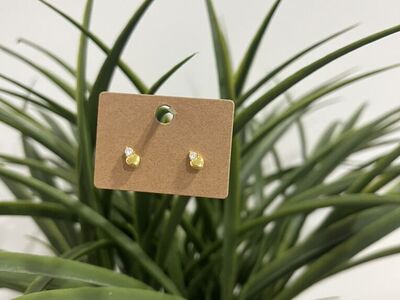 18k Gold Plated Sterling Silver CZ stud Earrings