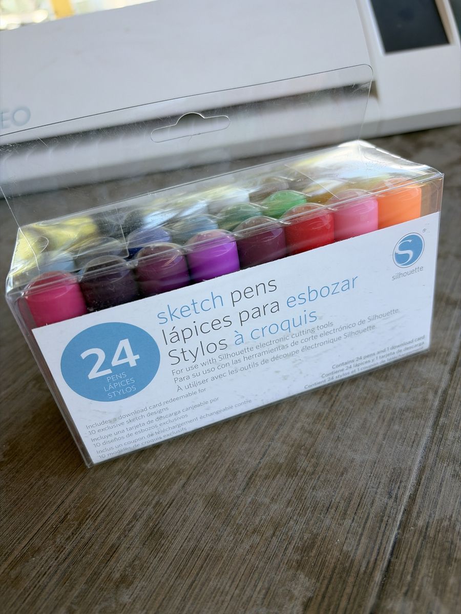 Silhouette Sketch Pens - 24 Count Multi-Color Pen Set for Electronic Cutting Tools