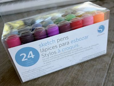 Silhouette Sketch Pens - 24 Count Multi-Color Pen Set for Electronic Cutting Tools