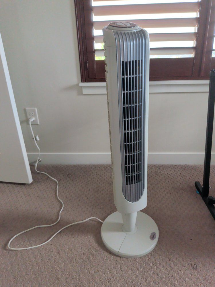 honeywell 30" 3-Speed Oscillating Tower Fan with Remote - Off-White