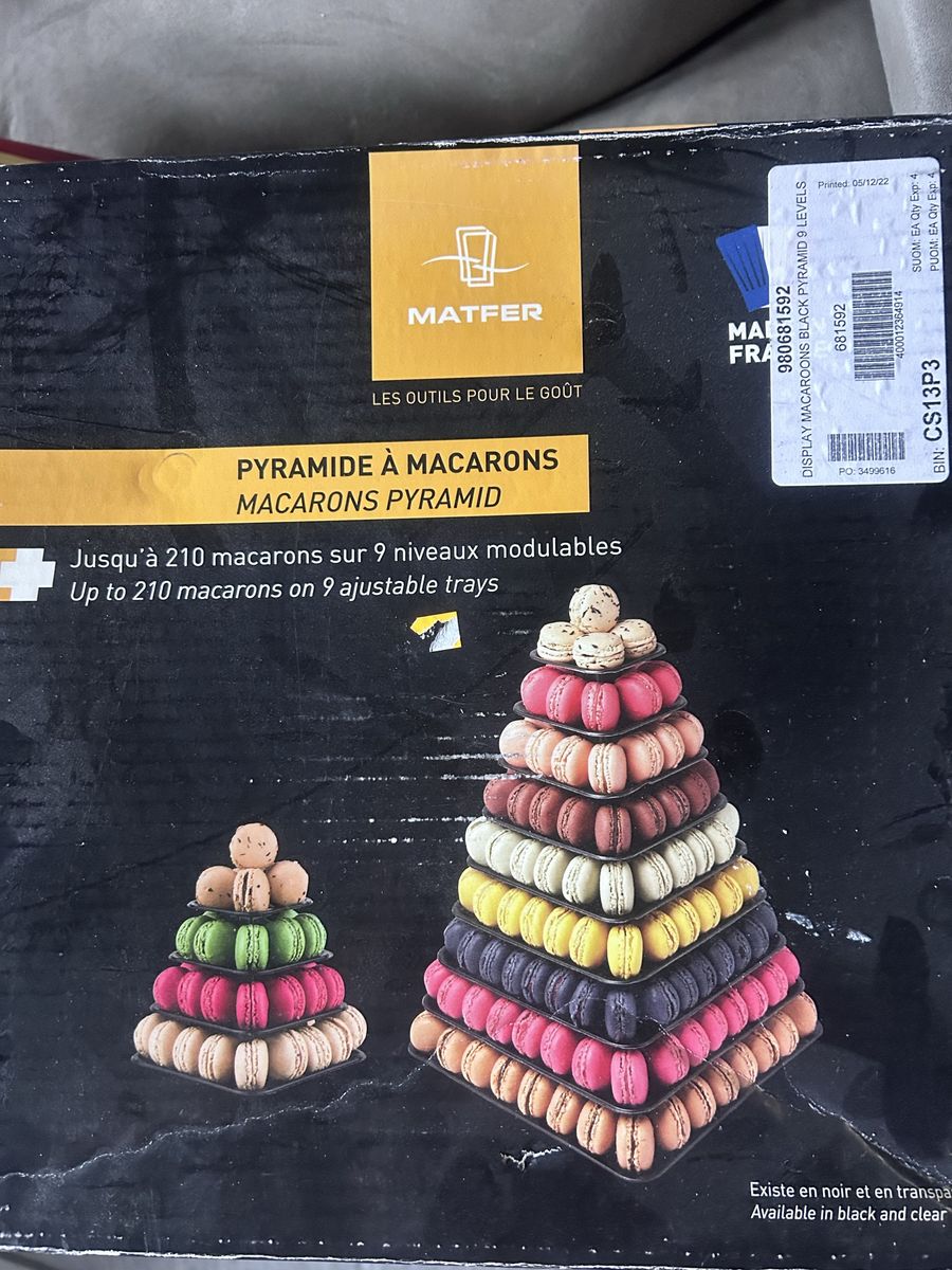 Matfer Macaron Pyramid 9 Levels Display Stand Holds Up to 210 Macarons