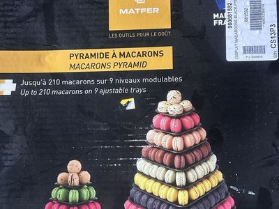Matfer Macaron Pyramid 9 Levels Display Stand Holds Up to 210 Macarons