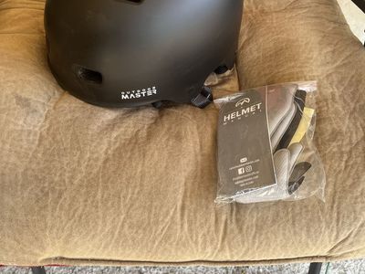 OutdoorMaster Skate & Bike Helmet Matte Black Size Medium 51-58cm